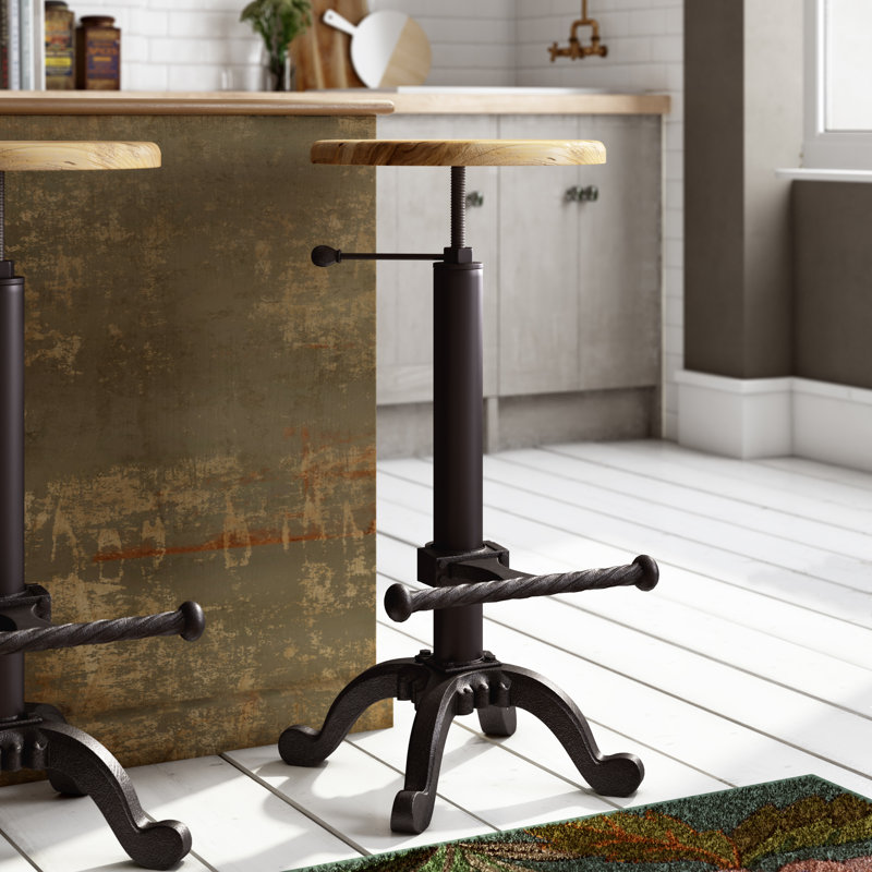 Williston Adaline Height Adjustable Swivel Bar Stool & Reviews